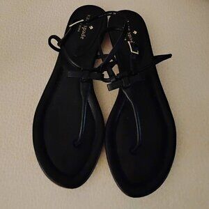 Kate Spade Black patent Bow Tie Sandals Size 9